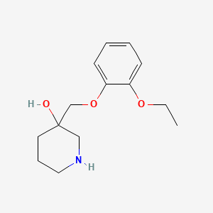 molecular formula C14H21NO3 B12693444 3-((2-Ethoxyphenoxy)methyl)-3-piperidinol CAS No. 104778-52-1