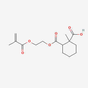 molecular formula C15H22O6 B12693465 (2-((2-Methyl-1-oxoallyl)oxy)ethyl) hydrogen methylcyclohexane-1,2-dicarboxylate CAS No. 93951-37-2