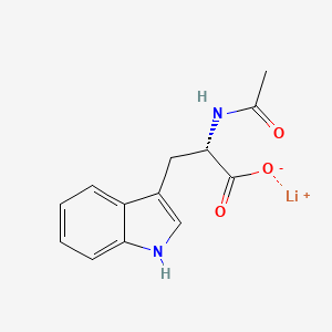 molecular formula C13H13LiN2O3 B12693469 Lithium N-acetyl-L-tryptophanate CAS No. 60780-06-5
