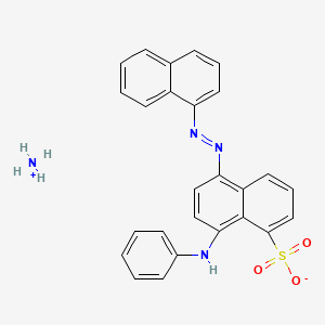 molecular formula C26H22N4O3S B12693490 Ammonium 5-(1-naphthylazo)-8-(phenylamino)naphthalenesulphonate CAS No. 83006-59-1