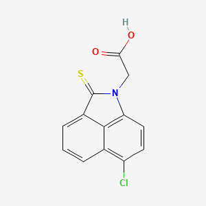 molecular formula C13H8ClNO2S B12693496 6-Chloro-2-thioxobenz(cd)indole-1(2H)-acetic acid CAS No. 85386-74-9