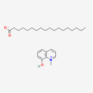 molecular formula C28H45NO3 B12693548 Quinolinium, 8-hydroxy-1-methyl-, stearate CAS No. 103674-14-2