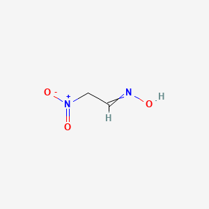 molecular formula C2H4N2O3 B12693554 Acetaldehyde, nitro-, oxime CAS No. 5653-21-4