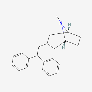 molecular formula C22H27N B12693618 8-Azabicyclo(3.2.1)octane, 3-(2,2-diphenylethyl)-8-methyl-, endo- CAS No. 20291-32-1