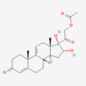 molecular formula C23H30O6 B12693631 16alpha,17,21-Trihydroxypregna-4,9(11)-diene-3,20-dione 21-acetate CAS No. 74220-43-2