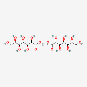 molecular formula C14H26O16Zn B12693642 Zinc, bis((2xi)-D-gluco-heptonato)- CAS No. 12565-63-8