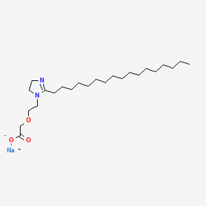 molecular formula C24H45N2NaO3 B12693684 Sodium (2-(2-heptadecyl-4,5-dihydro-1H-imidazol-1-yl)ethoxy)acetate CAS No. 93963-07-6