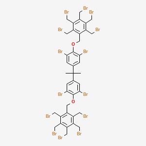 molecular formula C39H34Br14O2 B12693754 1,1'-Isopropylidenebis[3,5-dibromo-4-[[pentakis(bromomethyl)phenyl]methoxy]benzene] CAS No. 83929-74-2