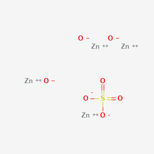 molecular formula O7SZn4 B12693762 Tetrazinc trioxide sulphate CAS No. 59766-35-7