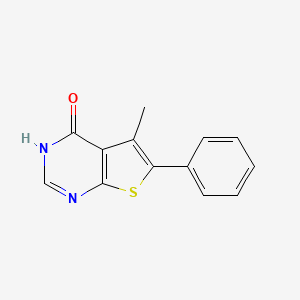 molecular formula C13H10N2OS B1269379 5-Methyl-6-phenylthieno[2,3-d]pyrimidin-4-ol CAS No. 306934-76-9