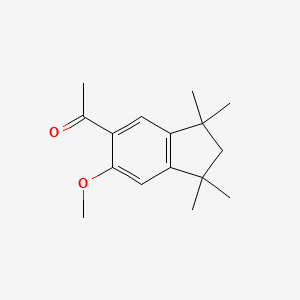 molecular formula C16H22O2 B12693792 1-(2,3-Dihydro-6-methoxy-1,1,3,3-tetramethyl-1H-inden-5-yl)ethan-1-one CAS No. 93777-73-2