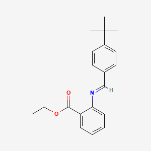 molecular formula C20H23NO2 B12693856 Ethyl 2-(((4-(1,1-dimethylethyl)phenyl)methylene)amino)benzoate CAS No. 94108-09-5