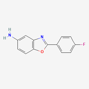 molecular formula C13H9FN2O B1269398 2-(4-fluorophenyl)-1,3-benzoxazol-5-amine CAS No. 116248-10-3