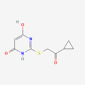 molecular formula C9H10N2O3S B1269406 1-Cyclopropyl-2-[(4,6-dihydroxypyrimidin-2-YL)thio]ethanone CAS No. 337488-30-9