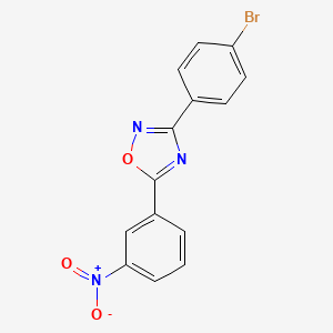 molecular formula C14H8BrN3O3 B1269407 3-(4-溴苯基)-5-(3-硝基苯基)-1,2,4-噁二唑 CAS No. 429624-16-8