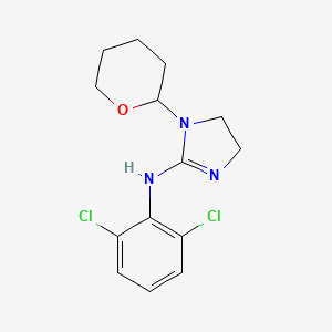 molecular formula C14H17Cl2N3O B12694080 N-(2,6-Dichlorophenyl)-4,5-dihydro-1-(tetrahydro-2H-pyran-2-yl)-1H-imidazol-2-amine CAS No. 94109-64-5