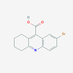 molecular formula C14H12BrNO2 B1269415 7-Bromo-1,2,3,4-tetrahydroacridine-9-carboxylic acid CAS No. 37509-14-1