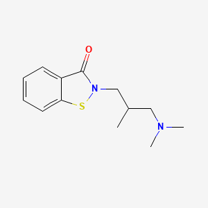 molecular formula C13H18N2OS B12694167 2-(3-(Dimethylamino)-2-methylpropyl)-1,2-benzisothiazol-3(2H)-one CAS No. 84012-55-5