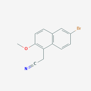 molecular formula C13H10BrNO B1269423 (6-Bromo-2-methoxy-1-naphthyl)acetonitrile CAS No. 92643-17-9