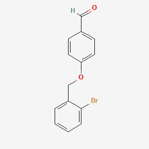 molecular formula C14H11BrO2 B1269425 4-[(2-Bromobenzyl)oxy]benzaldehyde CAS No. 632300-46-0