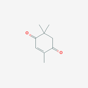 molecular formula C9H12O2 B12694353 2,5,5-Trimethyl-2-cyclohexene-1,4-dione CAS No. 38770-37-5