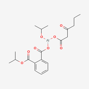 molecular formula C20H27AlO8 B12694403 (Ethyl acetoacetato-O1',O3)(monoisopropyl phthalato-O2)(propan-2-olato)aluminium CAS No. 89030-91-1