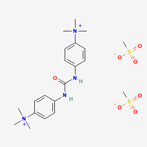 molecular formula C20H31N4O5S+ B12694408 Methyl sulfate;trimethyl-[4-[[4-(trimethylazaniumyl)phenyl]carbamoylamino]phenyl]azanium CAS No. 26271-84-1