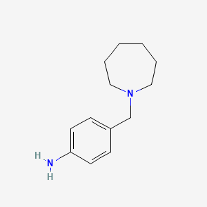 molecular formula C13H20N2 B1269443 4-(Azepan-1-ylmethyl)aniline CAS No. 251552-19-9