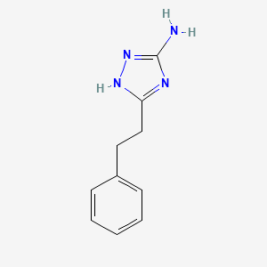 molecular formula C10H12N4 B1269450 5-Phenethyl-1H-[1,2,4]triazol-3-ylamine CAS No. 76955-91-4