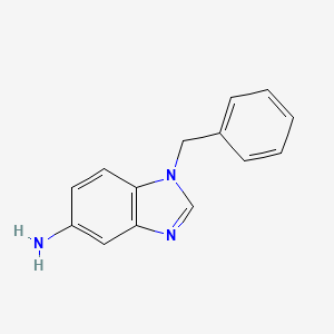 molecular formula C14H13N3 B1269451 1-benzyl-1H-benzimidazol-5-amine CAS No. 26530-89-2