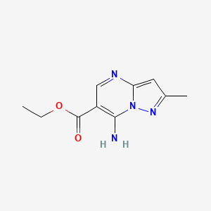 molecular formula C10H12N4O2 B1269452 Ethyl 7-amino-2-methylpyrazolo[1,5-a]pyrimidine-6-carboxylate CAS No. 2627-58-9