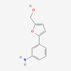molecular formula C11H11NO2 B1269454 [5-(3-Aminophenyl)furan-2-yl]methanol CAS No. 764710-29-4