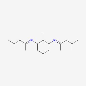 molecular formula C19H36N2 B12694543 N,N'-Bis(1,3-dimethylbutylidene)-2-methylcyclohexane-1,3-diamine CAS No. 93859-08-6
