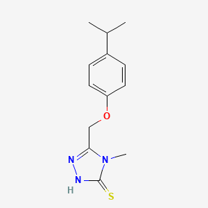 molecular formula C13H17N3OS B1269458 5-[(4-isopropylphenoxy)methyl]-4-methyl-4H-1,2,4-triazole-3-thiol CAS No. 667414-35-9