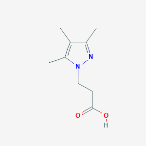 molecular formula C9H14N2O2 B1269468 3-(3,4,5-trimethyl-1H-pyrazol-1-yl)propanoic acid CAS No. 890593-69-8