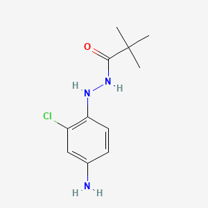 molecular formula C11H16ClN3O B12694752 N'-(4-Amino-2-chlorophenyl)-2,2-dimethylpropionohydrazide CAS No. 94166-49-1