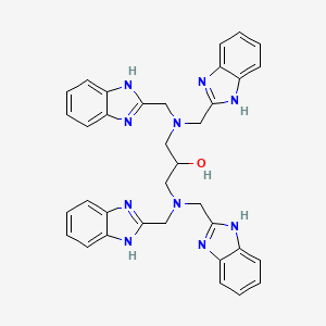 molecular formula C35H34N10O B1269499 1,3-Bis(bis((1H-benzo[d]imidazol-2-yl)methyl)amino)propan-2-ol CAS No. 83144-89-2