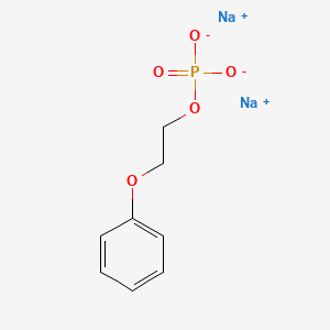 molecular formula C8H9Na2O5P B12695184 Ethanol, 2-phenoxy-, phosphate, sodium salt CAS No. 72283-33-1