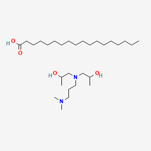 molecular formula C29H62N2O4 B12695199 1-[3-(Dimethylamino)propyl-(2-hydroxypropyl)amino]propan-2-ol;octadecanoic acid CAS No. 72018-18-9