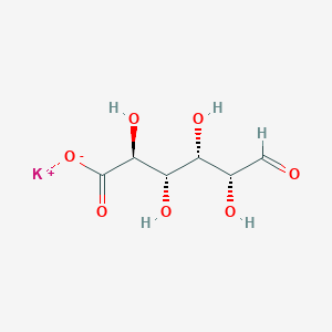molecular formula C6H9KO7 B12695205 Potassium glucuronate CAS No. 21598-11-8