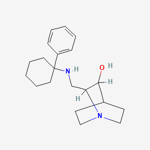 molecular formula C20H30N2O B12695216 2-(1-Phenylcyclohexylaminomethyl)-3-quinuclidinol CAS No. 102338-83-0