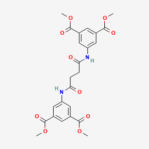 molecular formula C24H24N2O10 B12695236 Tetramethyl 5,5'-((1,4-dioxo-1,4-butanediyl)diimino)bisisophthalate CAS No. 85050-00-6