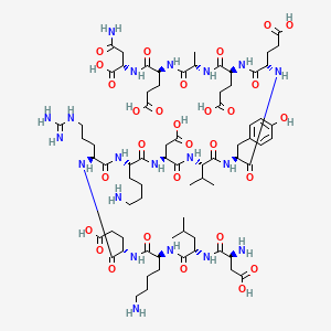 molecular formula C73H116N20O29 B12695248 Asp-Leu-Lys-Glu-Arg-Lys-Asp-Val-Tyr-Glu-Glu-Ala-Glu-Asn CAS No. 123167-50-0