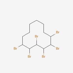 molecular formula C12H18Br6 B12695273 1,2,3,4,5,6-Hexabromocyclodecane CAS No. 1027045-74-4