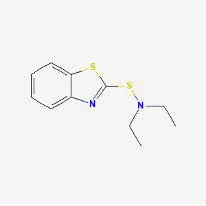 molecular formula C11H14N2S2 B12695281 2-Benzothiazolesulfenamide, N,N-diethyl- CAS No. 2720-65-2