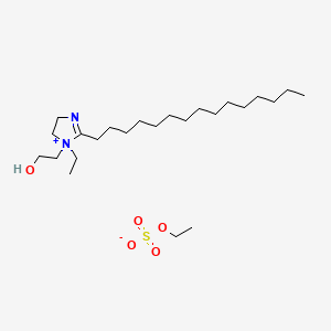 molecular formula C24H50N2O5S B12695299 1-Ethyl-4,5-dihydro-1-(2-hydroxyethyl)-2-pentadecyl-1H-imidazoliumethyl sulphate CAS No. 93857-12-6