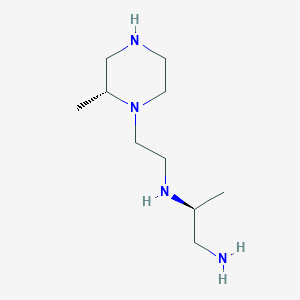molecular formula C10H24N4 B12695313 1-(2-(1-Amino-2-propyl)aminoethyl)-2-methylpiperazine CAS No. 75949-76-7