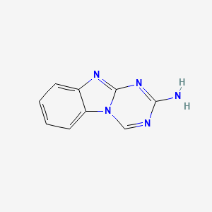 molecular formula C9H7N5 B1269534 1,3,5-Triazino[1,2-a]benzimidazol-2-amine CAS No. 61678-05-5