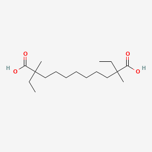 molecular formula C17H32O4 B12695431 2,10-Diethyl-2,10-dimethylundecanedioic acid CAS No. 85018-91-3