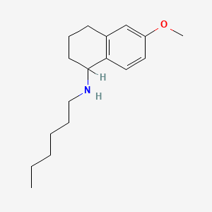 molecular formula C17H27NO B12695449 N-Hexyl-1,2,3,4-tetrahydro-6-methoxy-1-naphthalenamine CAS No. 52373-08-7